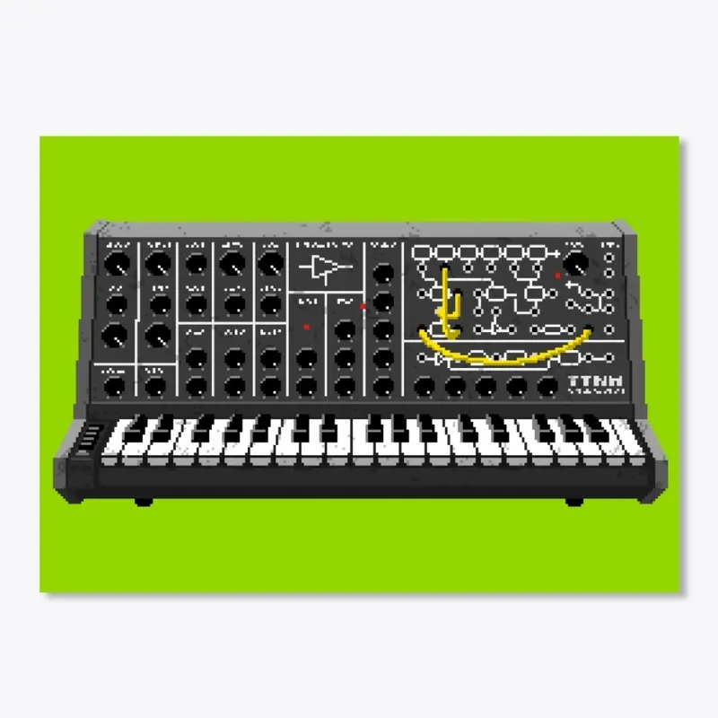 MS-20 Synth Pixel Art